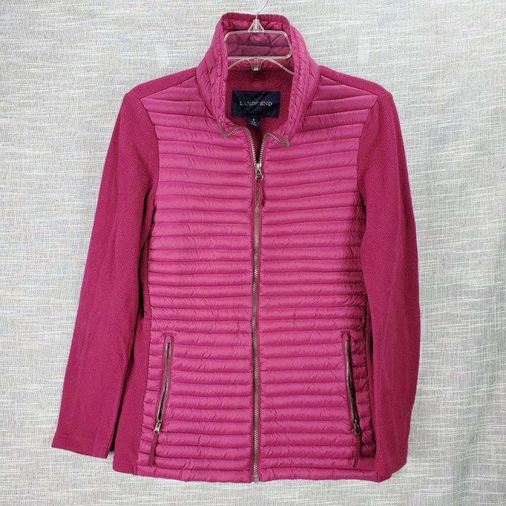 Lands' End Ultralight Down Fleece Jacket Small - Picture 1 of 3